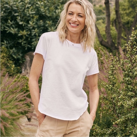 Frank & Eileen Theo Perfect Tee Heritage Jersey Mineral wash Pink XS - Picture 2 of 10